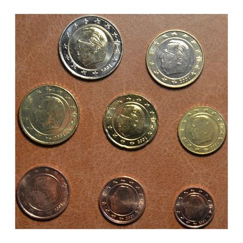 Eurocoin Eurocoins Set Of 8 Coins Belgium 2001 Unc