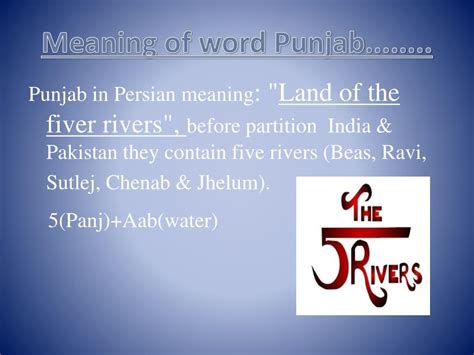 Pronunciation of punjabi in roman urdu is panjabi zabaan and translation of punjabi in urdu writing script is پنجابی زبان.punjabi is an english language word that is well described on this page with all the important details i.e punjabi meaning, punjabi word synonyms, and its similar words. PPT - little bit about Punjab......... PowerPoint ...