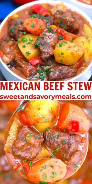 Mexican Beef Stew Recipe Video Sweet And Savory Meals