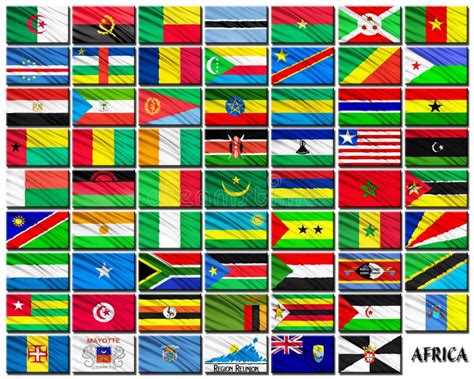 Set Of African Countries Flags Stock Vector Illustration Of Angola