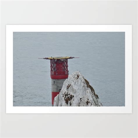 Needles Lighthouse Helipad Art Print By Naomi Skelton Society6