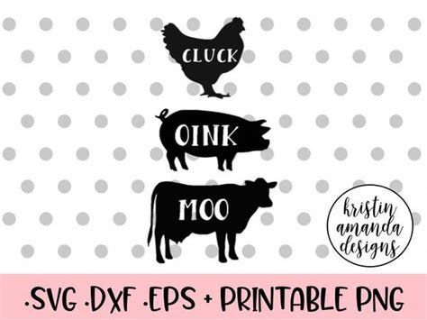 Download Cluck Oink Moo Farmhouse SVG Cut File • Cricut • Silhouette