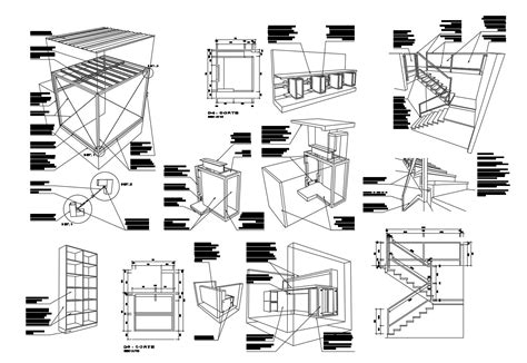 Autocad Drawing Furniture Detail Of Institute Cadbull