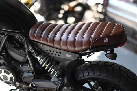 Introducing the diamond ii seat cover for your scrambler cafe racer! BROWN CLASSIC VINTAGE CUSTOM SLIM SEAT NEXT - SIDE FRAME ...
