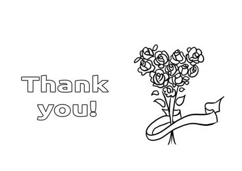 Bouquet Of Flowers Thank You Coloring Page Download Print Or Color