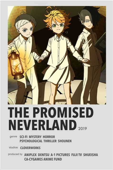 The Promised Neverland Anime Poster Poster Film Minimalis Animasi