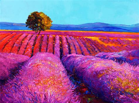 Lavender Fields By Ivailo Nikolov Painting By Boyan Dimitrov