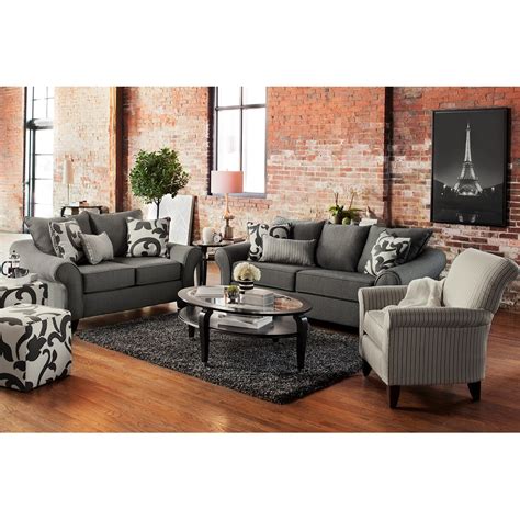 Today brian is talking about accent chairs and what you need to consider when you're out shopping for one. Colette Sofa, Loveseat and Accent Chair Set - Gray | Value ...