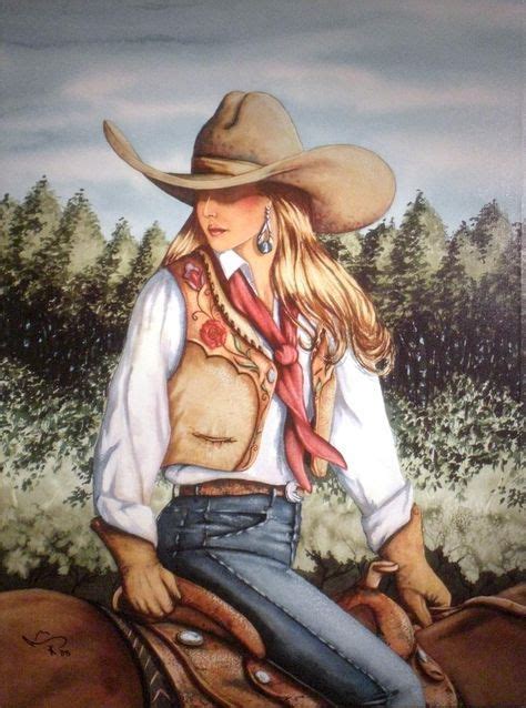 Cowgirl Art Letting Go By Doreman Burns Western Artwork Western