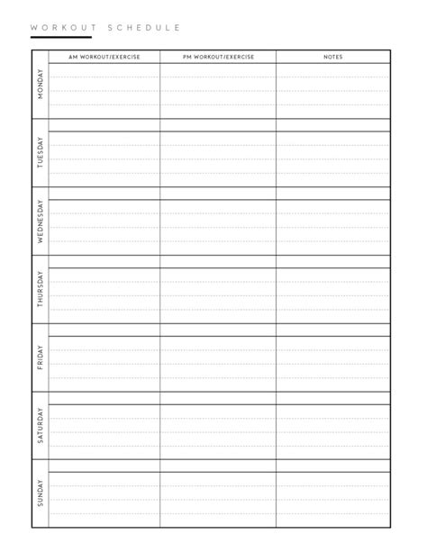 Free 6 Day Gym Workout Schedule Pdf World Of Printables