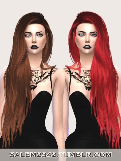 Salem2342 Stealthic Aquaria Hairstyle Retextured Sims 4 Hairs Sims