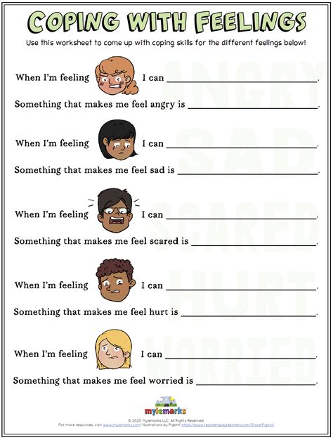 10 Coping Skills Worksheets For Kids Worksheets Decoomo