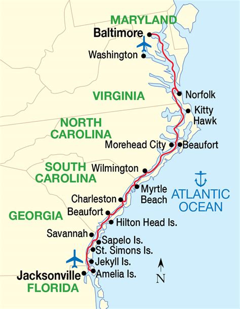 Map Of East Coast Usa Beaches Images And Photos Finder