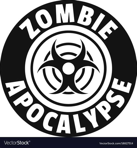 Zombie infection logo. Simple illustration of zombie infection vector