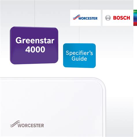 Greenstar 4000 Specifier Worcester Bosch