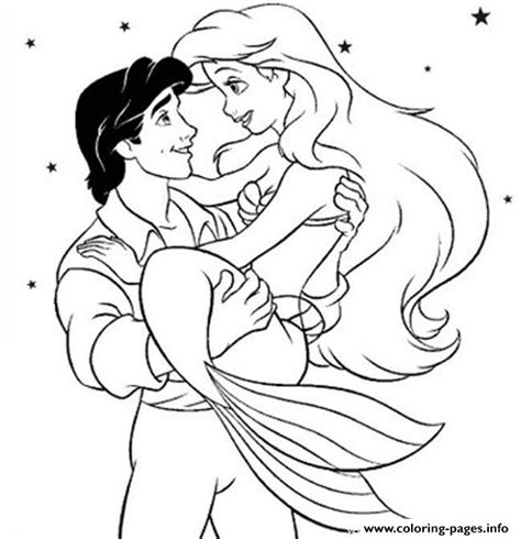 eric holding ariel disney princess s8e49 coloring page printable coloring home