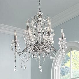 Grace Wide Chrome And Crystal Light Chandelier In