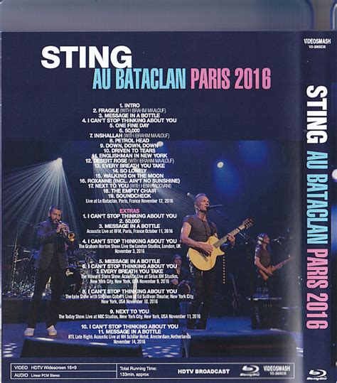 Sting Au Bataclan Paris 2016 1blu Ray R Giginjapan