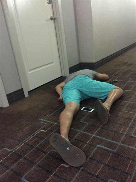 Psbattle A Guy Passed Out Face Down In A Hallway In Vegas R Photoshopbattles