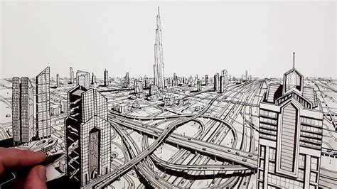 Here presented 54+ city drawing images for free to download, print or share. How to Draw Dubai City in Perspective - YouTube