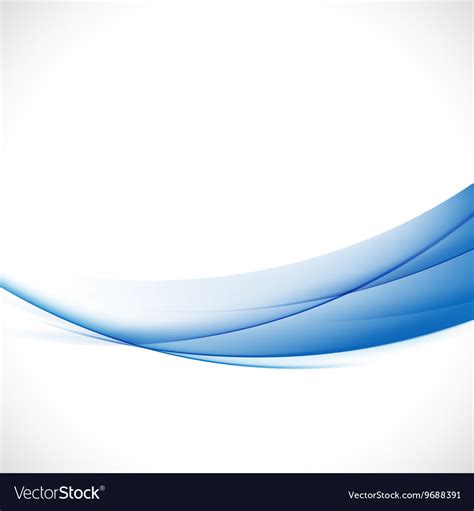 Abstract Elegant Blue Curve Isolate Royalty Free Vector