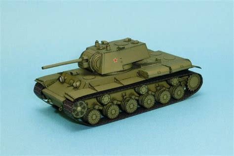Wwii Kv 1 Heavy Tank Paper Model Free Template Download Paper Models
