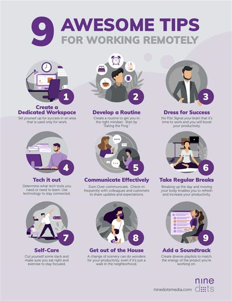 9 Awesome Tips For Working Remotely Visulattic Your Infographics