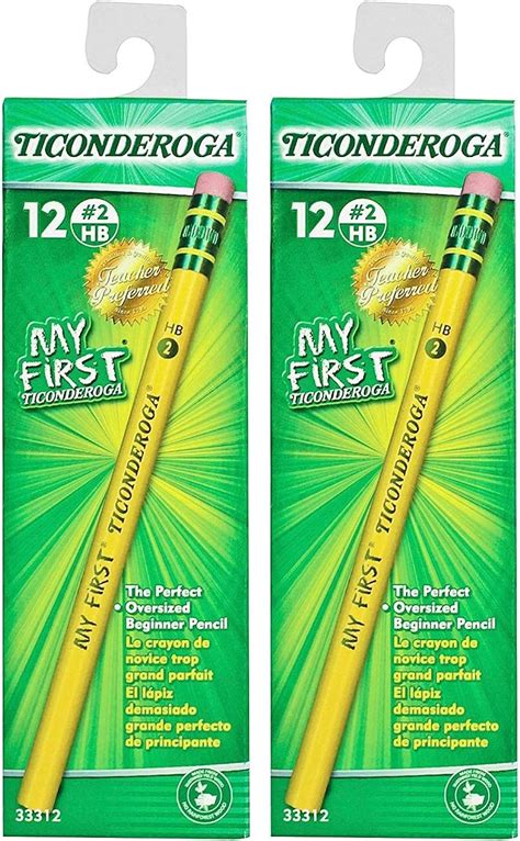 My First Ticonderoga Primary Size 2 Beginner Pencils 4 Pencils Pre