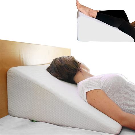 Bed Wedge Pillow 15 Inch Memory Foam Top Cushy Form 25 X 24 X 12 Inches Best For Sleeping