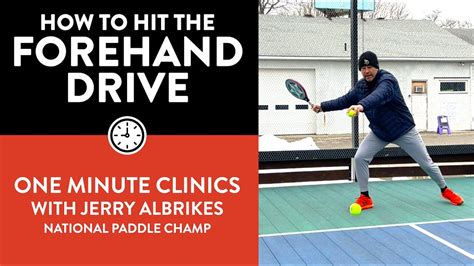 One Minute Paddle — How To Hit The Forehand Drive Youtube
