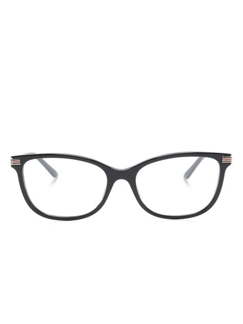 gucci eyewear butterfly frame clear glasses farfetch