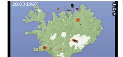 Fifteen Years Of Icelandic Earthquakes And Volcanic Eruptions Condensed