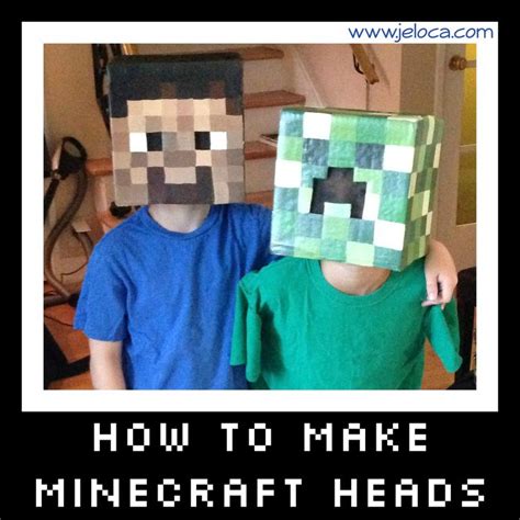 Minecraft Steve And Creeper Diy Full Tutorial Head Mask Costume Pdf