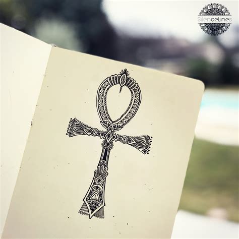 Egyptian cross and sun tattoo is free for download. Ankh cross - Egyptian symbol - tattoo idea, zentangle ...
