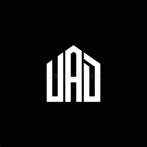Uad Letter Logo Design On Black Background Uad Creative Initials