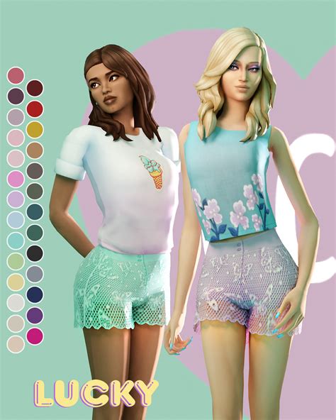 Maxis Match Shorts 💫 🟣 27 Swatches 🟣 Base Game Emily Cc Finds