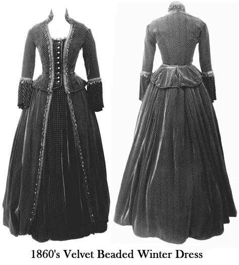 Novelist and fashion historian mimi mathews has written another wonderful post about victorian women's hairstyles and beauty products. winter day dress 1860's | Winter 2013 - New Arrivals at United American Costume | Day dresses ...
