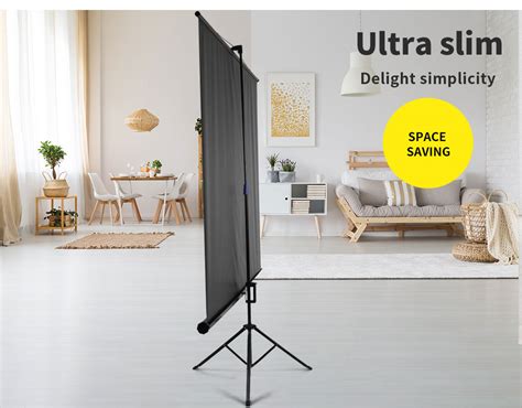 120 Inch Projector Screen Tripod Stand Home Outdoor