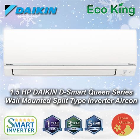 Daikin Split Type Aircon Hp Inverter From D Smart Queen Series All