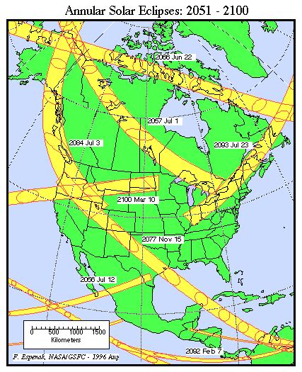 Eclipsewise Atlas Of Solar Eclipses In North America