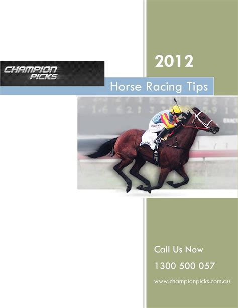 Horse Racing Tips By Champion Picks Issuu