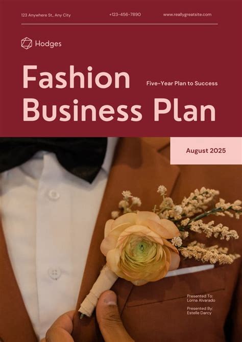 Free Custom Printable Clothing Business Plan Templates Canva