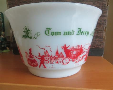 Vintage Christmas Tom Jerry Punch Bowl Hazel Atlas Unmarked Etsy Canada