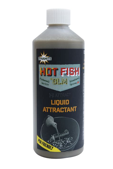 Dynamite Baits Hot Fish And Glm Liquid Attractor 500ml Liquids