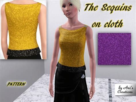 The Sims Resource Sequins On Cloth Pattern By Anis Creations