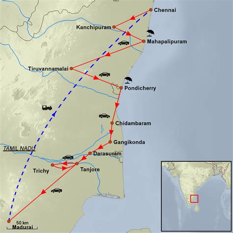 Tamilnadu Map Road Map