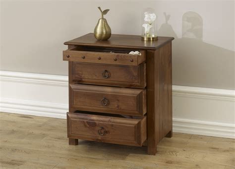 Wooden Bedside Cabinet With Secret Drawer Handmade In The Uk