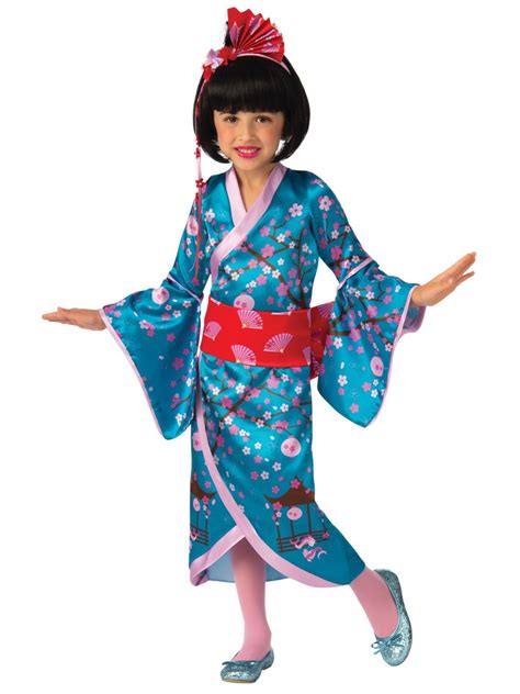 Cherry Blossom Princess Asian Mulan Japanese Geisha Kimono Girls