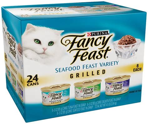 Fancy Feast Grilled Seafood Variety Pack Canned Cat Food 3 Oz Case Of
