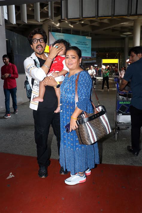 Bharti Singh With Spouse Haarsh Limbachiyaa And Son Laksh Latest Bollywood Photos At Hamara